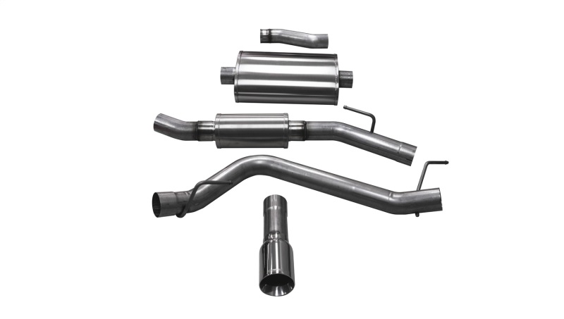 Jeep Gladiator JT Performance Exhaust - Single Touring Side Exit - CORSA Performance - Cat Back with 4.0in Polished Tip - Polished - `20-`25